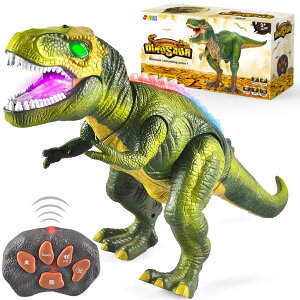 R J[ Mtg RC   JOYIN Robot Dinosaur Toy for Kids Boys 3+ Big T rex Dinosaur Toy with Light and Realistic Roaring Sound, Walking & Dancing Dinosaur Toy, Electronic Steam Toy, Birthday Gift for Kids Boys Girls ysA