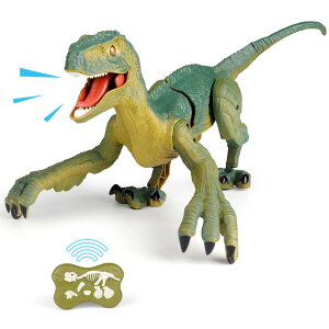 R J[ Mtg RC   VERTOY Remote Control Dinosaur Toys for Kids - Build a Big Walking Velociraptor Dino with Light and Sound, Birthday Gift Ideas for Boys and Girls 3-5 5-7 8-12 Year Old ysAiz