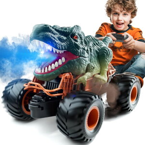 R J[ Mtg RC   Bennol Remote Control Dinosaur Car, 2.4Ghz RC Truck for Toddlers, Electric Hobby RC Car Toys with Light & Sound Spray Birthday Gift for 3 4 5 6 7 8 Year olds Kids Boys Girl ysAiz