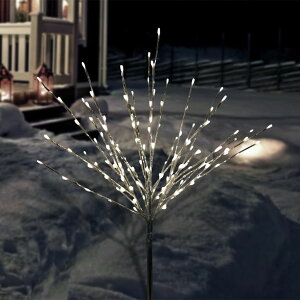 K[f CeA u Cg  Alpine Corporation Silver Taped Bush with Warm White LED Lights, Indoor and Outdoor Christmas Holiday Decorations for Home, Front Yard, Lawn, 24" x 24" x 39" ysAiz
