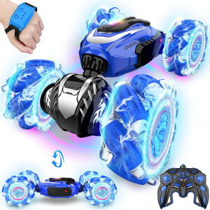 �����R�� �J�[ �M�t�g RC �������� ���� Remote Control Car, Gesture Sensing RC Stunt Car, 4 WD Transform Off Road for Rotating, 2.4Ghz Hand Controlled Remote Control Twister Cars, RC Cars for Kids Boys Girls Toy Gift Age 6 7 8 9 10 1 �y���s