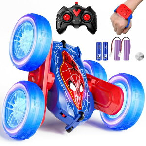 R J[ Mtg RC   SAUFTTI Gesture RC Cars, Hand Controlled Stunt Car for 6-12 yr Boys Girls, Gesture Sensor Remote Control Cars, 4WD Double Sided Off Road RC Trucks with Light Music for Kids Birthday Xmas Gifts ys