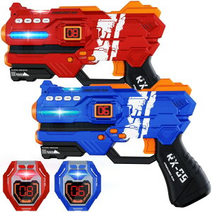 [U[^O [U[e  tFCN IJO Laser Tag Guns Set of 2 Laser Tag with Digital LED Score Display Vests for Teens, Family and Adults Fun,Birthday Gift Toys for Kids Ages 6 7 8 9 10 11 12+Year Old Boy & Girls ysA