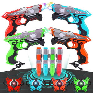 [U[^O [U[e  tFCN VATOS Rechargeable Laser Tag Gun - Real-time Data SYNC Infrared Laser Tag Sets of 4 Gun 4 Vest, Lazer Tag Game for Adults, Laser Tag Gun Set of 4 for Boys Girls Age 6-12 Years Old ysA