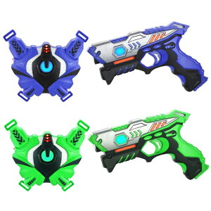 [U[^O [U[e  tFCN TINOTEEN Laser Tag Guns Set with Vests Infrared Guns, Set of 2 Players ysAiz
