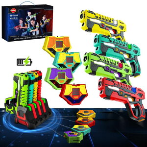 [U[^O [U[e  tFCN VATOS Rechargeable Laser Tag Guns Set - Lazer Tag 4 Players with Receivers, 2.4 GHz Data SYNC Display Laser Game, Infrared Laser Tag Blaster, Indoor Outdoor Toy Gift for Kids Ages 6-14+ Boy y