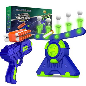 [U[^O [U[e  tFCN BAODLON Shooting Games Toy for Age 5, 6, 7, 8, 9, 10+ Years Old Kids, Boys - Glow in The Dark Floating Ball Target with Foam Dart Toy Gun, 10 Balls/5 Targets - Ideal Gift ysAiz