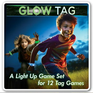 [U[^O [U[e  tFCN Glow Tag - an Outdoor Night Game for Kids | Ages 5+ | Includes 12 Light Up Bracelets & 12 Tag Games (Flashlight Tag, Freeze Tag & More) | Glow Games | Glow in The Dark Outdoor Toys | by Sta y