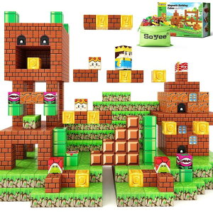 }CNtg }CN Magnetic Blocks Building Toys - Build Mine Magnet World Set, Toddler Kids Toys Magnet Toys for Boys & Girls Ages 3-5 5-7 8-12, 1'' Magnetic Cubes Game Themed Gifts Toys for 3+ Year Old Boys & Girls ysAiz