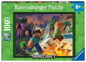 }CNtg }CN Ravensburger Monster Minecraft 100 Piece Puzzle for Kids | Engaging Imagery | Durable XXL Pieces | Easy to Clean Matte Finish | Ideal for Ages 6-8 ysAiz