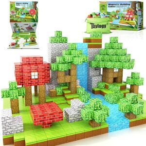 �}�C���N���t�g �}�C�N�� 100PCS Magnetic Blocks-Build Mine Magnet World Set for Boys & Girls Age 3-5 6-8, STEM Sensory Toys for Toddlers Gifts for 3+ Years Old Girls Boys, Classroom Must Haves Construction Toys �y���s�A���i�z
