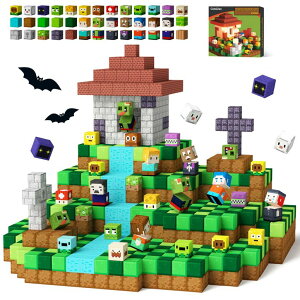 }CNtg }CN GobiDex 100PCS Magnetic Blocks Game-Based Kid Building Toys for Boys Girls 3+, Build MagWonder World with Zomblock Magnets Cubes, 2024 Upgraded STEM Game Sensory Toddler Gift for Halloween ysAiz