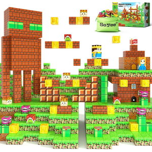 }CNtg }CN 108PCS Magnetic Blocks Building Toys - Build Mine Magnet World Game Adventure Set 1'' Magnet Building Blocks Cubes Boys Girls Toys Ages 3-5 4-6 5-7 6-8 Kids Gifts for 3-12 Years Old ysAiz