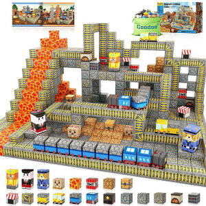 �}�C���N���t�g �}�C�N�� Magnetic Blocks - Build Mine Magnet World Mine Train Track Set, Magnetic Building Blocks Toddler Toys STEM Sensory Outdoor Toys for 3+ Year Old Boys & Girls, Kids Toys for Ages 4-6 6-8 5-7 �y���s�A���i�z