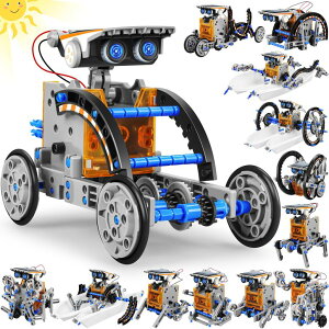 �}�C���N���t�g �}�C�N�� STEM 13-in-1 Education Solar Power Robots Toys for Boys Age 8-12, DIY Educational Toy Science Kits for Kids, Building Experiment Robotics Set Birthday Gifts for 8 9 10 11 12 Years Old Boys Girls Teens �y���s�A���i