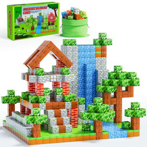 }CNtg }CN 120PCS Magnetic Blocks - Build Mine Magnet World Edition, Magnetic Blocks for kids Ages 3-5, 4-8, 8-12, Magnetic Toys for Boys & Girls, STEM Montessori Sensory Toys for Toddlers Gifts for 3+ Years Old ysAi