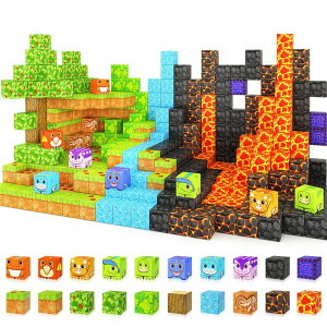 }CNtg }CN Dinosaur Toys Magnetic Blocks - Build Mine Magnet World Dinosaur Adventure Set, Magnetic Building Blocks Outdoor Toddler Toys for 3+ Year Old Boys & Girls, Creative Jurassic Scenes Kids Toys Games ysAiz