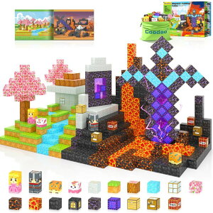 }CNtg }CN 110PCS Magnetic Blocks - Build Mine Magnet World Magic Sword Portal Set, Magnet Kids Toys for Boys & Girls Age 3-5 4-8 5-7, STEM Magnetic Tiles Building Games Sensory Outdoor Toddler Toys ysAiz