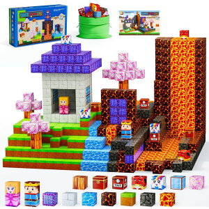 }CNtg }CN Magnetic Blocks -120PCS Build Mine Magnet World Magic Portal Set, Magnetic Tiles Building Blocks Toddler Toys STEM Sensory Outdoor Toys for 3+ Year Old Boys & Girls, Creative Kids Games Kids Toys ysAiz