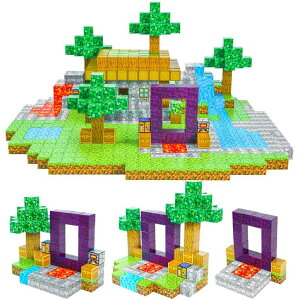 }CNtg }CN Kid Odyssey Magnetic Blocks - Mine Magnet Portal World Set, Magnetic Tiles Building Toys for Boys & Girl, Magnetic Montessori Toys Gifts for 3+ Years Kids ysAiz