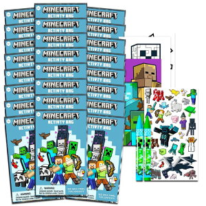 }CNtg }CN Minecraft Party Favors for Kids Bundle ~ 24 Minecraft Mini Play Packs with Coloring Books, Stickers, Crayons, More | Minecraft Party Supplies ysAiz