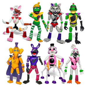 �}�C���N���t�g �}�C�N�� Toysvill 8 pcs Inspired by Game Five Night Toys | Ultimate Custom Night | FNAF Action Figure [Withered Bonnie, Orville, Mangle, Gator, Happy Frog, Roxanne Wolf, Chica, and Music Man] �y���s�A���i�z