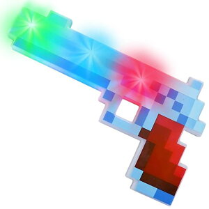 }CNtg }CN ArtCreativity 10 Inch Light Up Pixel Pistol Toy with Flashing LEDs - Cool Retro Pixelated Plastic Pistol - Video Game Party Supplies - Kids Halloween Gun Prop - Batteries Included ysAiz