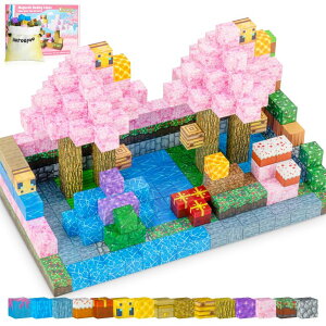}CNtg }CN 80Pcs Magnetic Blocks Build Mine Magnet Craft World Set, Magnetic Blocks Le Building go Toys for Kids,STEM Sensory Toys for Toddlers Kids Gifts for 3+ Years Old Girls Boys ysAiz
