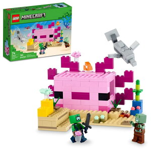 }CNtg }CN S LEGO Minecraft The Axolotl House 21247 Building Toy Set, Creative Adventures at a Colorful Underwater Base, Includes a Diver Explorer, Dolphin, Drowned and More, Minecraft Toy for 7 Year Old Kids ysAi
