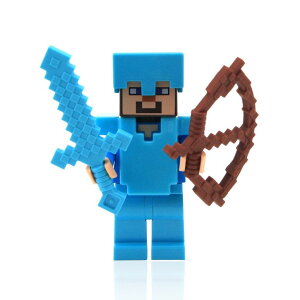 }CNtg }CN S LEGO Minecraft Steve with Diamond Armor and Sword ysAiz