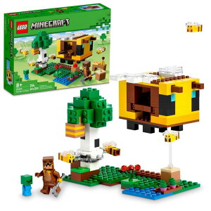 }CN  N[p[ LEGO Minecraft The Bee Cottage Building Set - Construction Toy with Buildable House, Farm, Baby Zombie, and Animal Figures, Game Inspired Birthday Gift Idea for Boys and Girls Ages 8 and Up, 21241 ysA