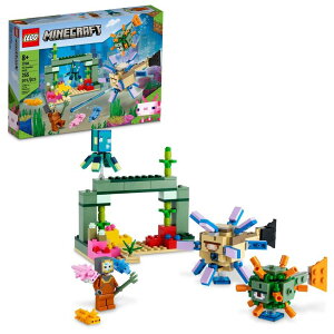 マイクラ おもちゃ クリーパー LEGO Minecraft The Guardian Battle Toy Building Set 21180 Underwater Ocean Theme with Minecraft Mobs Figures, Build a Coral Reef, Find Hidden Treasure, Birthday Gifts Idea for Kids, Boys, Girls Age 8+ 【並行輸