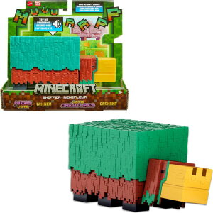 �}�C�N�� �������� �N���[�p�[ Mattel Minecraft Sniffer Action Figure, 3.25-inch Scale with Game-Accurate Sounds & Pixelated Design �y���s�A���i�z