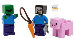 }CN  N[p[ LEGO Minecraft: Steve Zombie and Pig Lot ysAiz
