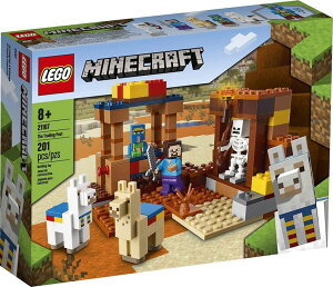 }CN  N[p[ LEGO Minecraft The Trading Post 21167 Collectible Action-Figure Playset with Minecraftfs Steve and Skeleton Toys, New 2021 (201 Pieces) ysAiz