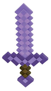 �}�C�N�� �������� �N���[�p�[ Disguise Minecraft Toy Weapon, Enchanted Purple Sword Costume Accessory, Plastic Video Game Inspired Toy Replica, Purple, 20.25 Inch Length �y���s�A���i�z