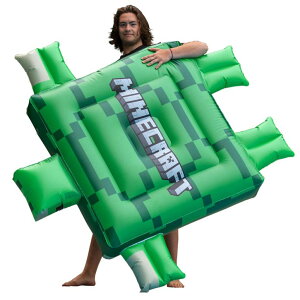 }CN  N[p[ Officially Licensed Minecraft Ride-On Turtle Pool Raft Float - Dive into Beach Biome Fun, Oversized 72"x72" ysAiz