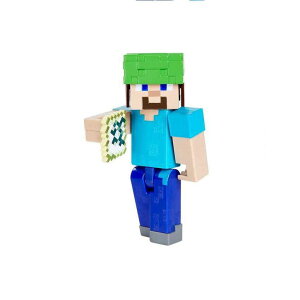 �}�C�N�� �������� �N���[�p�[ Minecraft Underwater Steve 3.25 scale Video Game Authentic Action Figure with Accessory and Craft-a-block �y���s�A���i�z