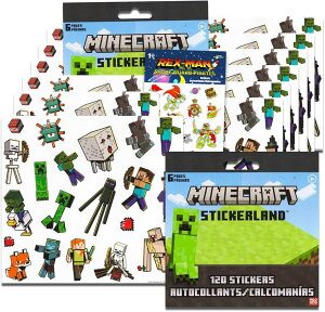 }CN  N[p[ Minecraft Stickers Party Favors Set - Bundle with 240 Minecraft Stickers for Kids, Boys, Girls Plus Bonus Stickers | Minecraft Stickers Book Party Supplies ysAiz