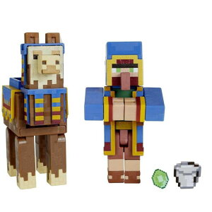 �}�C�N�� �������� �N���[�p�[ Minecraft Wandering Trader and Llama Deluxe Figure 2-Pack �y���s�A���i�z