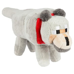 �}�C�N�� �������� �N���[�p�[ JINX Minecraft Wolf Plush Stuffed Toy, Gray, 15 Long �y���s�A���i�z