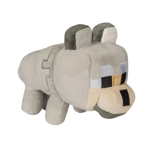 �}�C�N�� �������� �N���[�p�[ Minecraft 8138 Happy Explorer Untamed Wolf Plush Toy, Grey/Grey �y���s�A���i�z