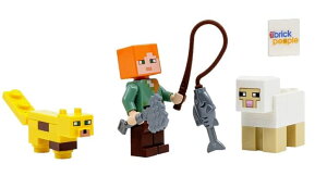 }CN  N[p[ LEGO Minecraft: Alex with Ocelot, Sheep and Fish Combo Pack ysAiz