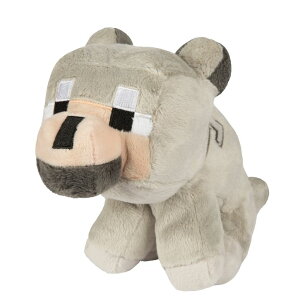 �}�C�N�� �������� �N���[�p�[ JINX Minecraft Baby Wolf Plush Stuffed Toy, Gray, 5 Tall �y���s�A���i�z