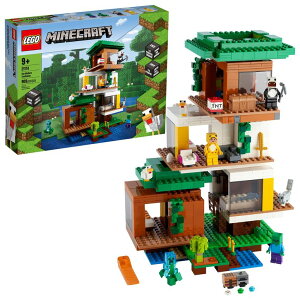 }CN  N[p[ LEGO Minecraft The Modern Treehouse 21174 Giant Treehouse Building Kit Playset; Fun Toy for Minecraft-Gaming Kids; New 2021 (909 Pieces) ysAiz