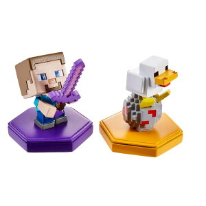 �}�C�N�� �������� �N���[�p�[ Mattel Minecraft Earth Boost Mini Figure 2-Pack, NFC Chip Enabled for Play with Minecraft Earth Augmented Reality Mobile Device Game, Toys for Girls and Boys Age 6 and Up �y���s�A���i�z