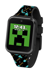}CN  N[p[ Accutime Minecraft Kids Black Educational Learning Touchscreen Smart Watch Toy for Girls, Boys, Toddlers - Selfie Cam, Learning Games, Alarm, Calculator, Pedometer & More (Model: MIN4081AZ) ysAiz