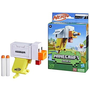 }CN  ender dragon Nerf Microshots Minecraft Chicken Blaster, Includes 2 Nerf Elite Foam Darts ysAiz