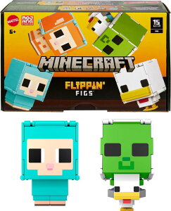 �}�C�N�� �������� ender dragon Mattel Minecraft Flippin�f Figs 2-Pack Action Figures, Set with Sheep & Chicken with 2-in-1 Fidget Play, 3.75-inch Scale, Large Heads & Pixelated Design �y���s�A���i�z