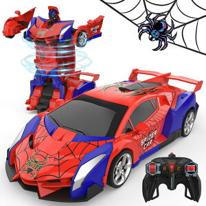�����R�� �J�[ �M�t�g RC �������� �� BLUEJAY Transform Rc Cars for Boys 4-7 8-12, 2.4Ghz Remote Control Car 1:18 Scale Transforming Robot, One-Button Deformation 360° Rotation Car Toy Gifts for Boys 3-5 �y���s�A���i�z